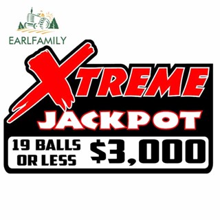 Earlfamily สติกเกอร์ ลายแจ็คพ็อต Xtreme Jackpot 13 ซม. x 8.4 ซม. แฟชั่น อุปกรณ์เสริม สําหรับตกแต่งหน้าต่างรถยนต์ DIY