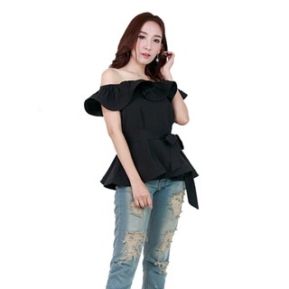 TP353 off shoulder top เสื้อเปิดไหล่ (ใส่แบบปิดไหล่ก็ได้นะคะ)