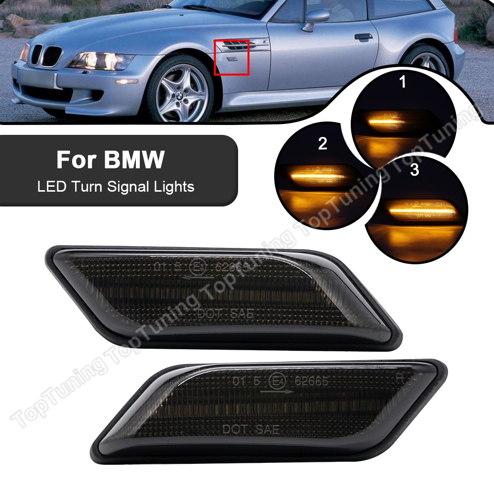 2X LED Side Marker Blinker Turn Signal Lights For BMW E36 Z3 1994 1995 1996 1997 1998 1999 2000 2001