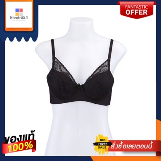 เสื้อชั้นในดันทรงผ้าลูกไม้ สีดำ ไซส์ 36B PUSH UP LACE BRA BLACK COLOR SIZE 36B