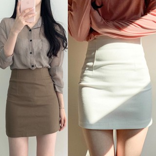 900Shop📌กระโปรงสั้นทรงเอ 5 สี ซิปข้างใส่สบาย