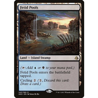 [MTG] Fetid Pools [AMK] [LAND] [RARE] [NORMAL] [ENG] (การ์ดเมจิค / Magic the Gathering)