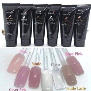 Divina Polygel(Acrylgel) 5สี โพลีเจลแบบหลอดบีบ 2oz. คุณภาพนำเข้า พร้อมส่ง