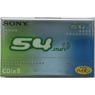 Blank Cassette Tape ซีล เทปคาสเซ็ตเปล่าวินเทจ Sony CDixII 54 นาที Type II ซีล Made in Thailand ยุค 90 เทปเปล่า