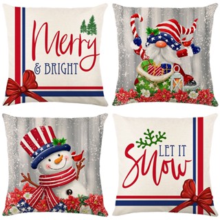 &lt;COD&gt; ปลอกหมอน ผ้าฝ้าย ผ้าลินิน ลาย Merry Christmas ขนาด 28 นิ้ว x 28 นิ้ว 24 นิ้ว x 24 นิ้ว 20 นิ้ว x 20 นิ้ว 18 นิ้ว x 18 นิ้ว 16 นิ้ว x 16 นิ้ว