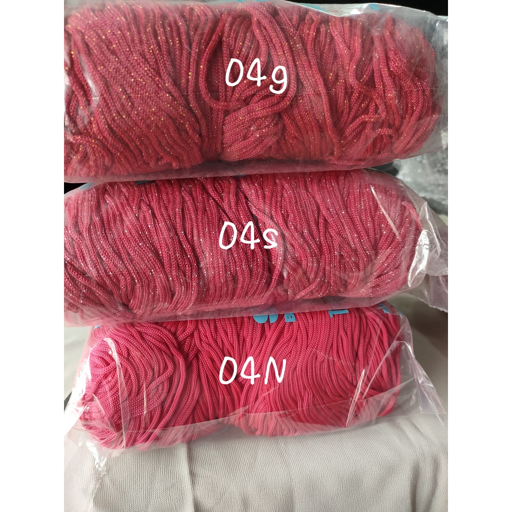 เชือกร่มตราหงส์พื้นดิ้นเงินดิ้นทองน้ำหนัก500กรัม(swanropeforbagglittertype)