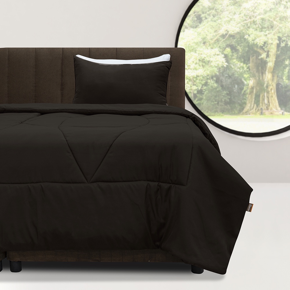 Picasso ผ้าห่มนวมใยสังเคราะห์  รุ่น Smile สีน้ำตาล / ผ้าไมโครซาติน