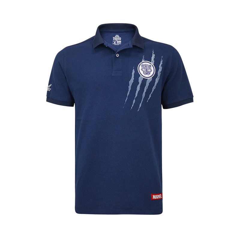 FBT x MARVEL เสื้อโปโล ผ้าคอตตอน แขนสั้น Black Panther Wakanda Forever 2022 รหัส D2C450