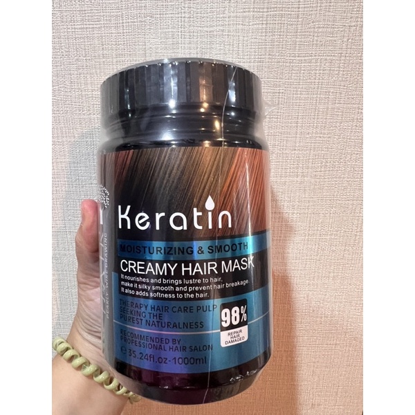 ครีมหมักผมเคราติน แก้ผมเสีย 98%Keratin CREAMY HAIR MASK 1000ml