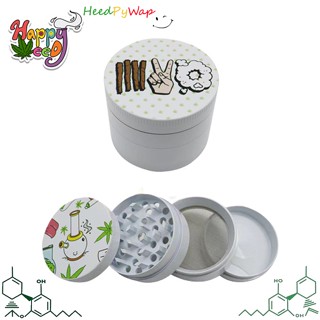 White Paint Grinder 50mm. เครื่องบด ที่บด ขนาด 50มม. 4 ชั้น คละลาย