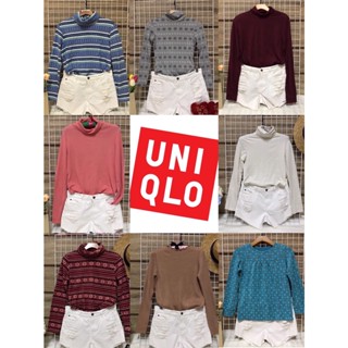 Uniqlo เสื้อคอเต่าแขนยาว มือสอง สภาพดี