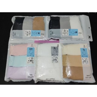 [เกรด1][Pack3] วาโก้ ครึ่งตัว ผ้าฝ้าย 100% ขอบลูกไม้ สีขาวสะอาด Wacoal Missy Pack Half Panty รุ่น WU3565