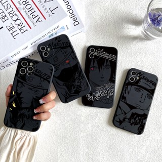 เคสโทรศัพท์มือถือแบบนิ่ม TPU กันกระแทก กันรอยเลนส์กล้อง ลายการ์ตูนนารูโตะ Uzumaki Kakashi Sasuke สําหรับ Apple iphone 14 Plus 13 12 11 Pro Max