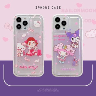 ✨ส่งเชือกเส้นเล็ก✨เคสไอโฟน 14 Pro Max 13 12 11 เคส for iPhone 14พลัส การ์ตูน น่ารัก พกง่ายๆ การป้องกันการตก Case