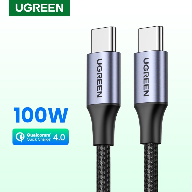 [ส่งไวจากไทย] UGREEN สายชาร์จ USB-C to USB-C cable เคเบิล 100W PD universal compatible for smartphone, Macbook and