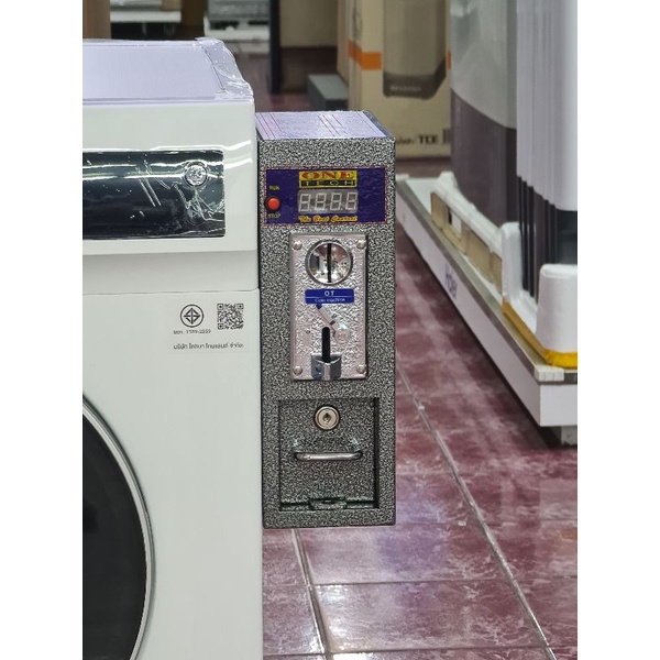 TOSHIBA เครื่องอบผ้า TD-H80SETขนาด 7 กก. ระบบเซนเซอร์ตรวจวัดอุณภูมิ&ความชื้น ติดหยอดเหรียญ แถมขาตั้ง ร้อนเร็ว