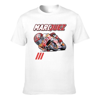 เสื้อยืด ผ้าฝ้าย พิมพ์ลายโลโก้ Marc Marquez Motogp 93 สําหรับผู้ชาย