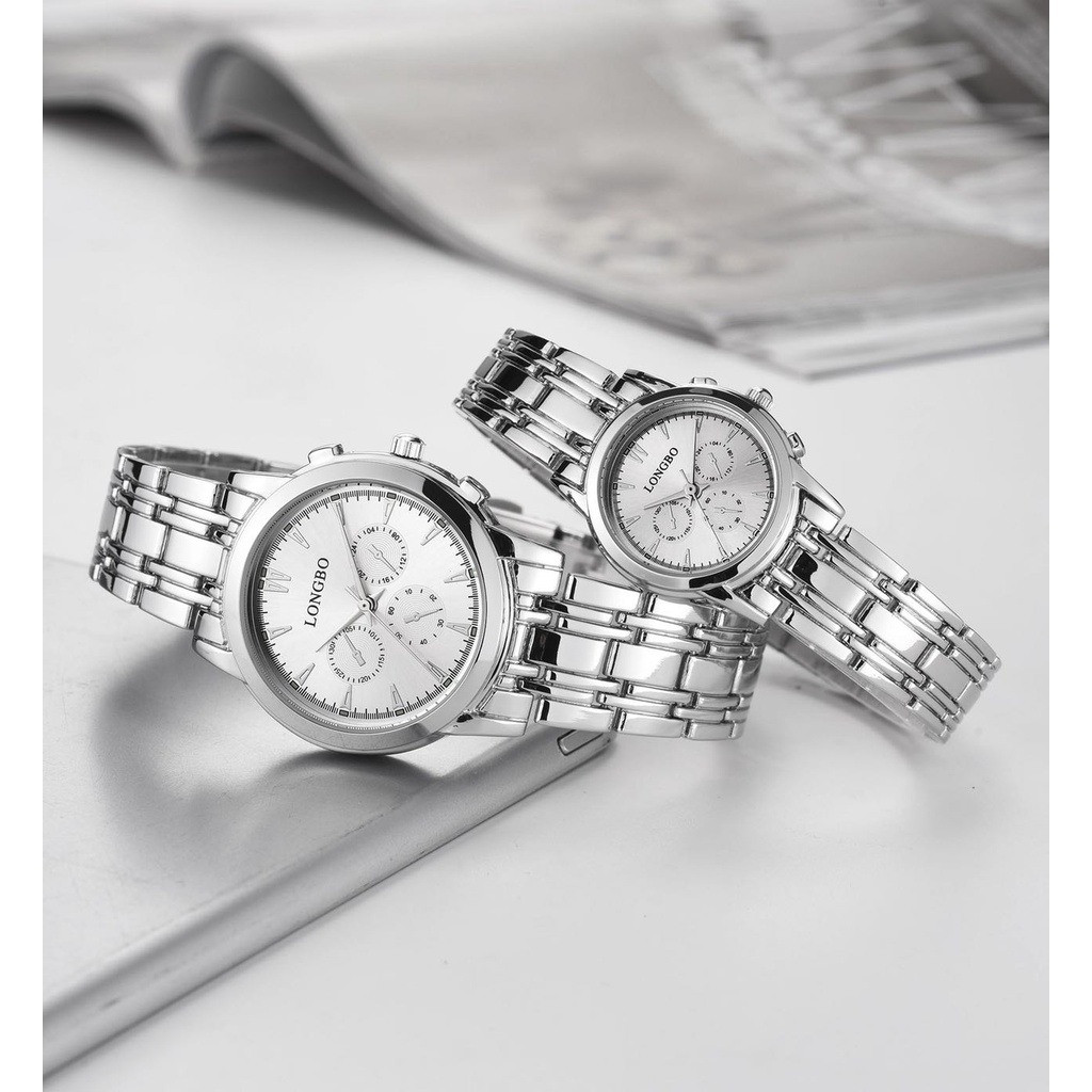 LONGBO-93139A ผู้ชายนาฬืกาข้อมือ นาฬิกาคู่รัก แฟชั่นผู้หญิงนาฬิกาสแตนเลสพร้อมส่งจากไทยรับประกัน 1 ปี นาฬิกาควอตซ์