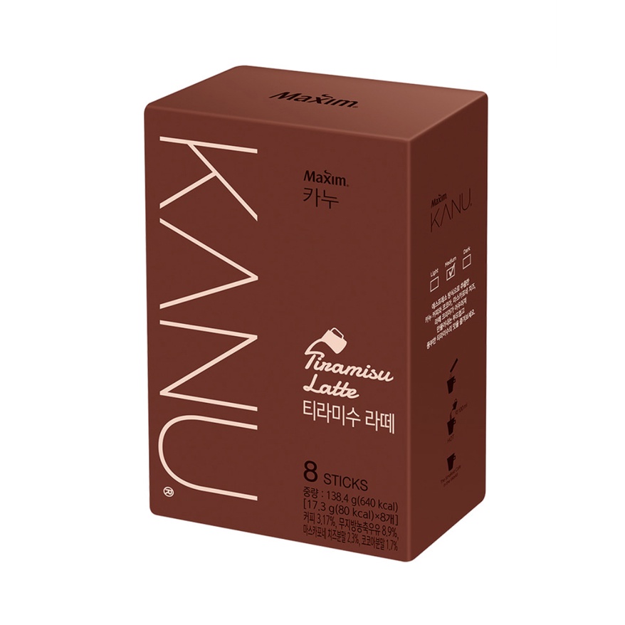 [ของแท้] 맥심카누티라미수라떼 Maxim Kanu Tiramisu Latte (ลาเต้ทีรามิสุ 8 ซอง) 138.4g