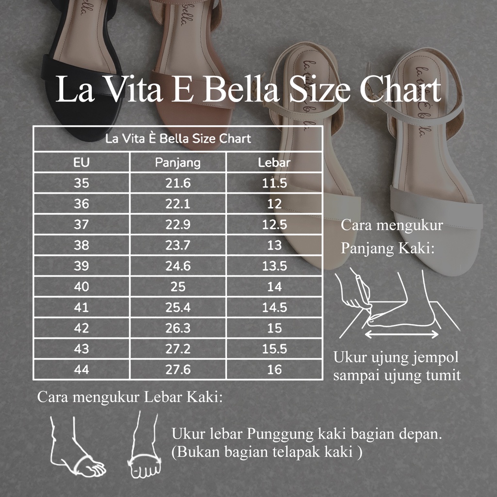 ใหม่ล่าสุด LA VITA E BELLA LUCY ANKLE STRAP รองเท้าแตะส้นแบนผู้หญิงพร้อมหัวเข็มขัด [LP 502]