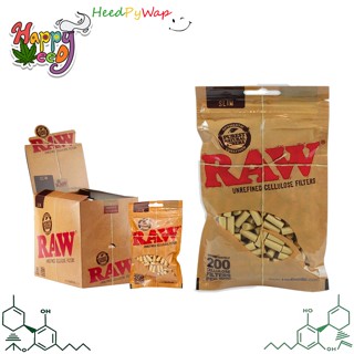 Raw Cellulose  Slim ฟีลเตอร์ สลิม ถุงละ 200ชิ้น สำหรับ Raw paper