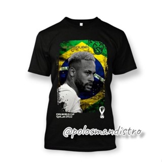 เสื้อยืด พิมพ์ลาย Neymar GOAT Team World Cup สําหรับผู้ชาย