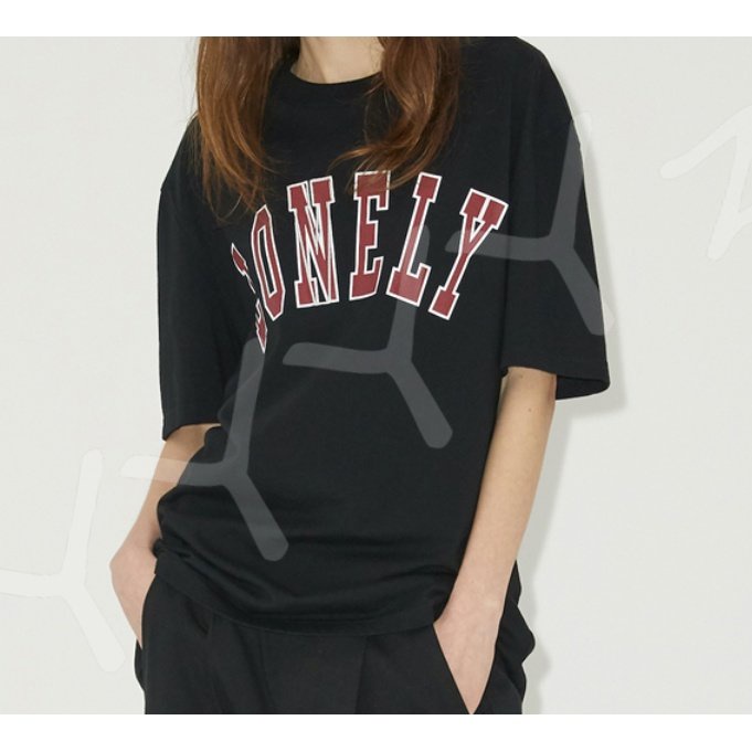 NOHANT แฟชั่นอินเทรนด์พิมพ์เสื้อแขนสั้นผู้หญิงอินเทรนด์แบรนด์oversize lonely