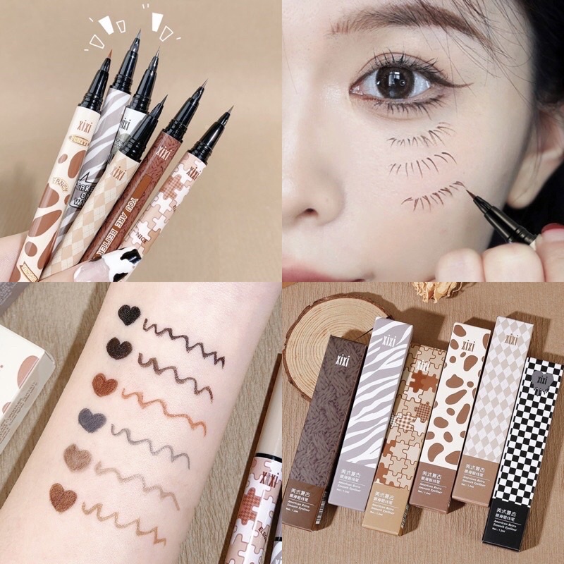 S-18✨Xixi Eyeliner อายไลน์เนอร์ อายไลเนอร์หัวสลิมเล็ก 0.01 ปากกาอายไลเนอร์ เนื้อลิขวิด กันนำ้ ติดทนนาน เส้นคมชัด