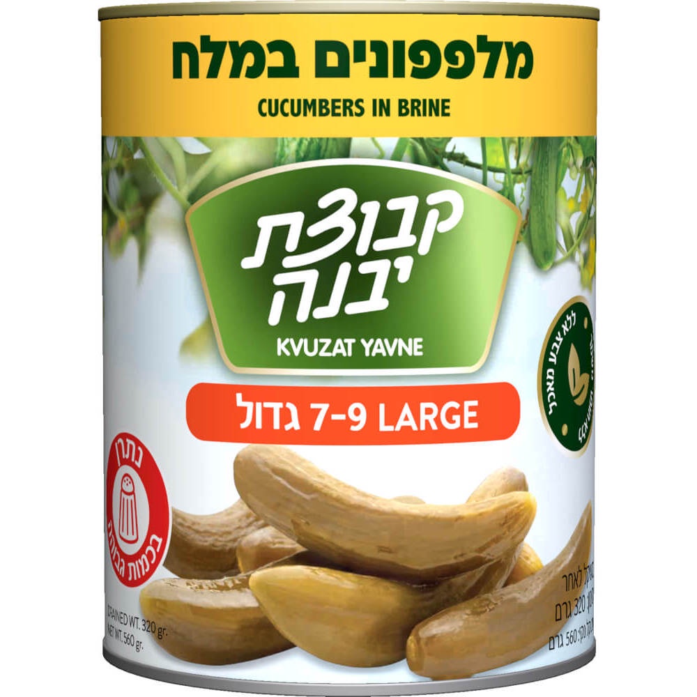 Cucumbers In Brine Kvutzat Yavne 560 gr - แตงกวาดองในน้ำเกลือ บรรจุ 560 กรัม