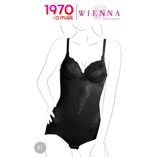 WIENNA DA23056 BODY SUIT ชุดชั้นใน บอดี้สูท สีดำ