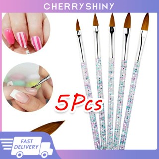 ร้อนแรง! Monja 5Pcs Nail Care ปากกาคริสตัล/ปากกาแกะสลัก/เลื่อม Bar Nail Care Brush Set