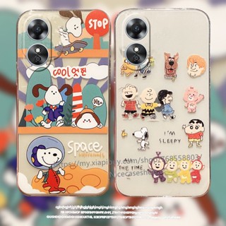 เคสโทรศัพท์มือถือแบบนิ่ม TPU กันกระแทก ลายการ์ตูนสนูปปี้ สําหรับ OPPO A58 A78 4G 2023