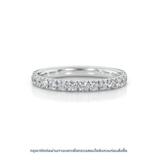 แหวนเพชรแถวครึ่งวง Classic Micropave Diamond Band (RE001H)