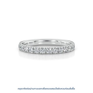 แหวนเพชรแถวครึ่งวง Classic Micropave Diamond Band (RE001H)