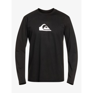 Quiksilver เสื้อว่ายน้ำแขนยาว ผู้ชาย กันแดด Solid Streak Long Sleeve UPF 50 Surf T-Shirt 231 EQYWR03372-KVJ0