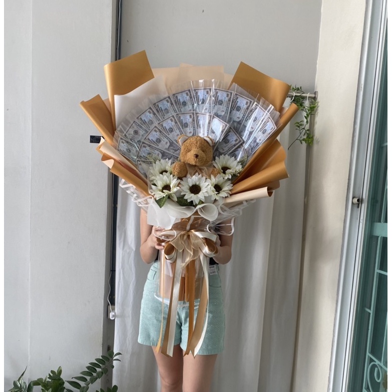 พร้อมส่งจากไทย : ช่อแบงก์ตุ๊กตาหมี