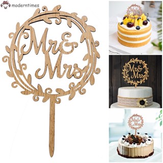 Mr and Mrs Cake Topper Wedding Wreath Cake Topper Delicate Decoration Supplies Birthday Party Anniversary Ideal Cake Ornaments Handmade Crafted 1 PC Happy Birthday Cake Topper