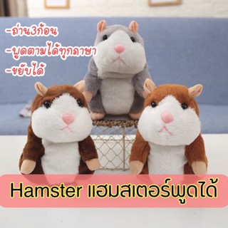 พร้อมส่ง！ตุ๊กตาแฮมสเตอร์ พูดได้ ขยับได้ พูดตามได้ทุกภาษา