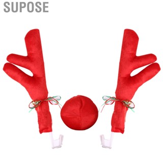 Supose Car Reindeer Antlers Nose Set Cute Funny with Bells for Christmas Decoration