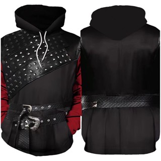 ผู้ชายS Daemon Targaryen เสื้อแจ็กเก็ต มีฮู้ด แบบสวมหัว ลายมังกร สําหรับผู้ใหญ่ (Daemon, XXL)