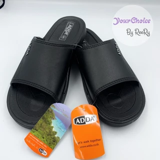 รองเท้าแตะผู้ชาย แบบสวม สีดำ ADDA รุ่น 12Y01 ❗️เพิ่มเบอร์ 6 ❗️