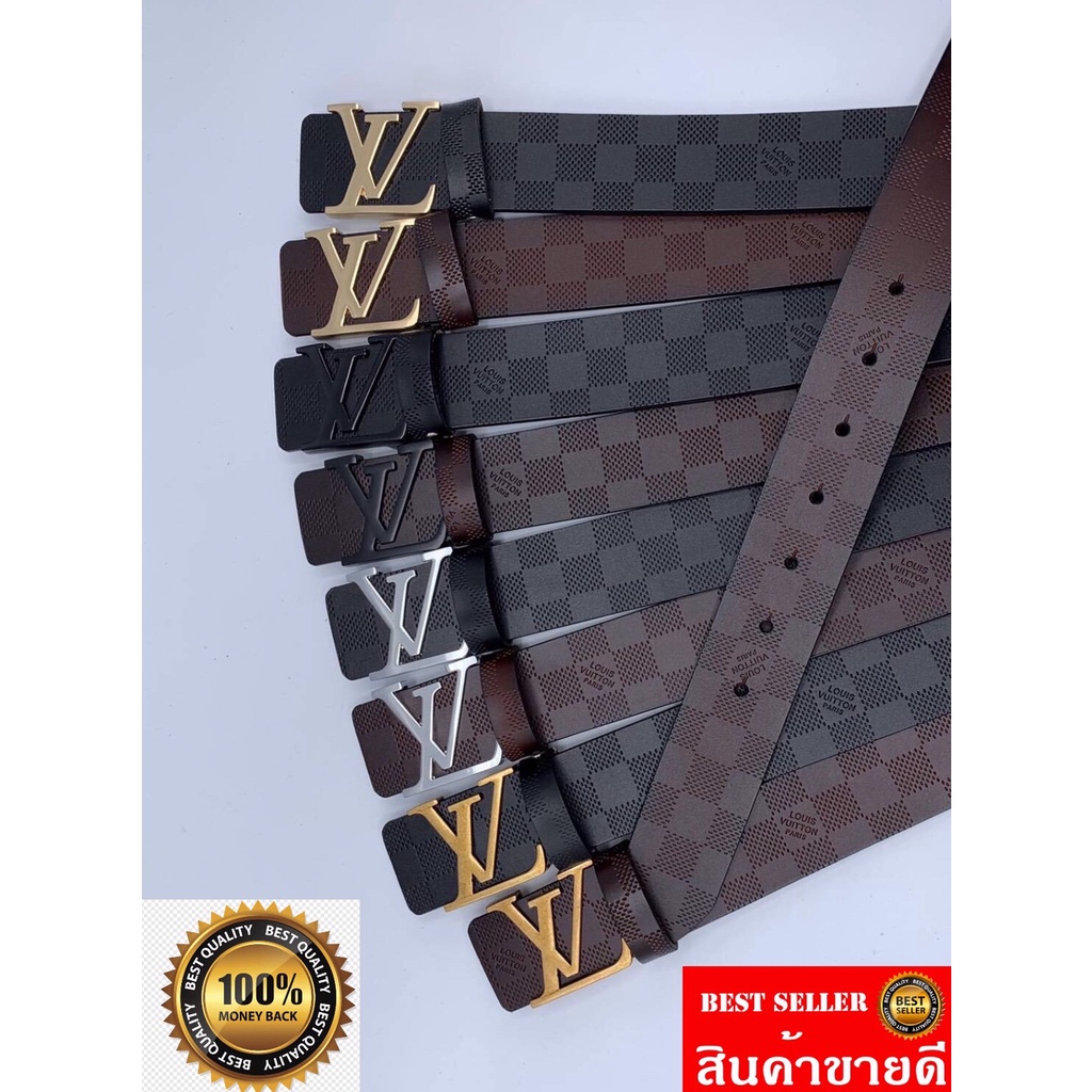 พร้อมจัดส่งไว เข็มขัด LV เข็มขัดผู้ชายแบรนด์เนม เข็มขัดหนัง คุณภาพพรีเมี่ยม 100%
