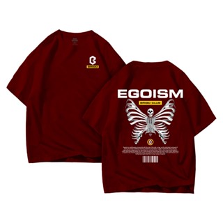 เสื้อยืดผู้ เสื้อยืด พิมพ์ลายโลโก้ DTF EGOISM II BRIGO ขนาดใหญ่ สําหรับผู้ชาย และผู้หญิง S-5XL