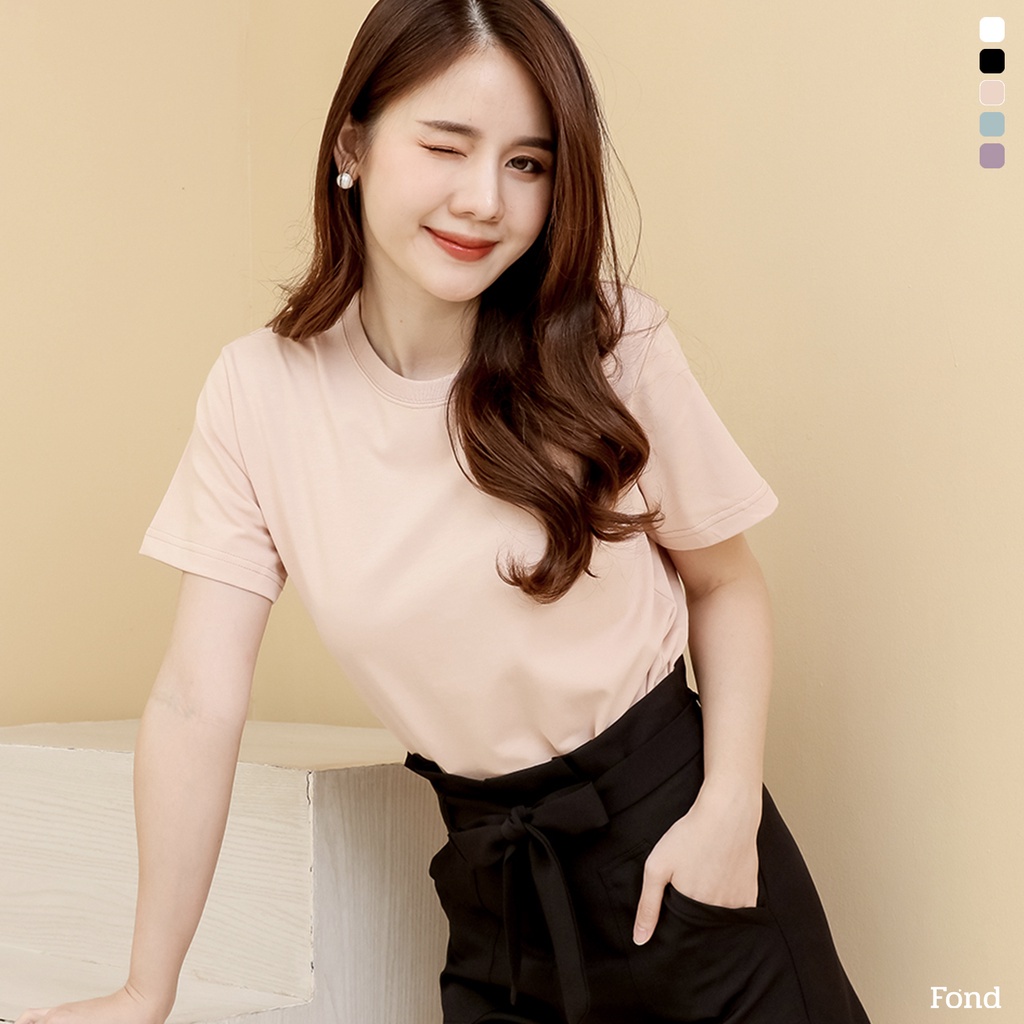 Fond - PREMIUM COTTON T-SHIRT เสื้อยืดคอตตอน 100 % Fond 'D015'