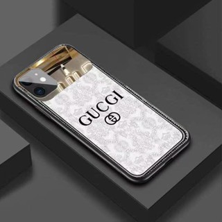 Gucci เคสโทรศัพท์มือถือกระจกนิรภัย กันกระแทก สําหรับ iphone 14 13 12 11 Pro Max X XS XR XSMAX