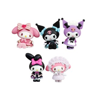 โมเดลฟิกเกอร์การ์ตูนอนิเมะ My Melody Hello Kittys Kuromi Sanrio น่ารัก ของเล่นสําหรับเด็กผู้หญิง จํานวน 5 ชิ้น ต่อชุด