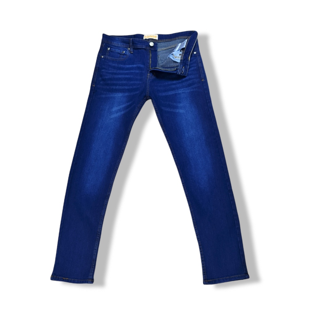 Timberland กางเกงยีนส์ยาว TAPERED-LEG  Comfort Jeans For Men In Dark Blue Size 28-38 #4