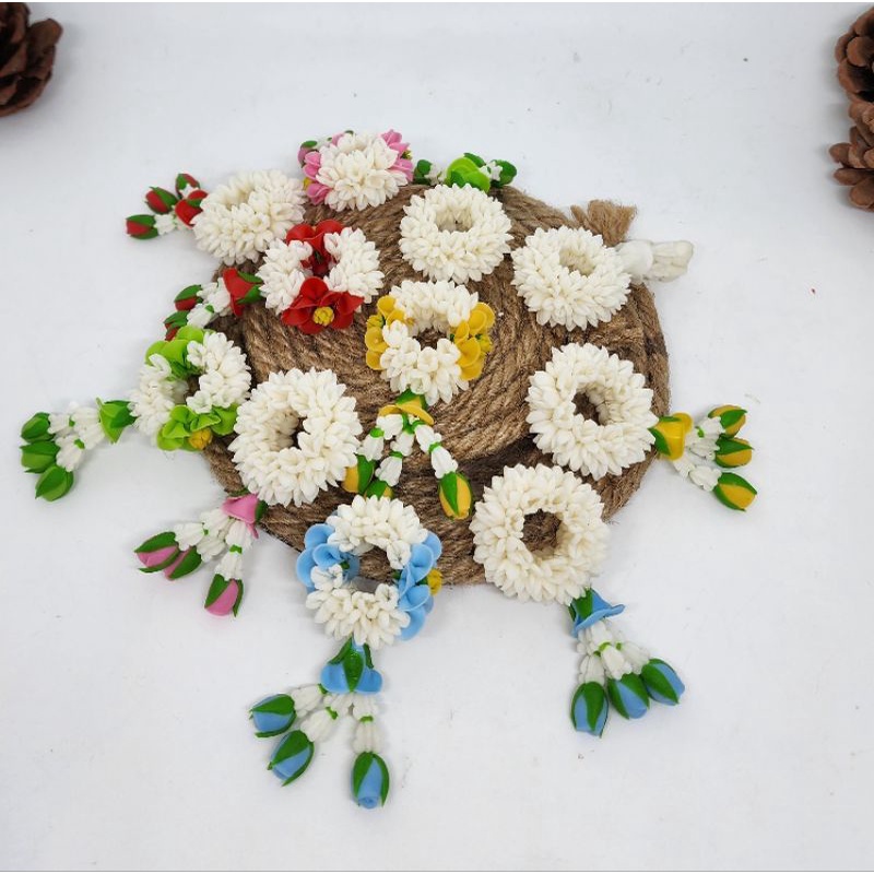 มาลัย พวงมาลัยแบบดินปั้น ขนาดเล็ก 2 นิ้ว