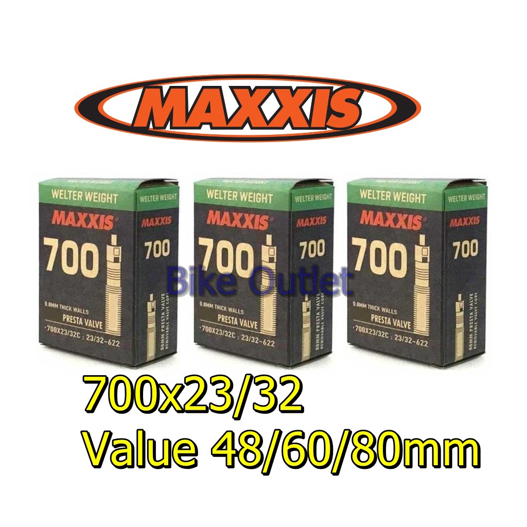 ยางใน Maxxis 700x23 32Cจป FV ยาว 48 60 80mm 1 เสน Shopee Thailand