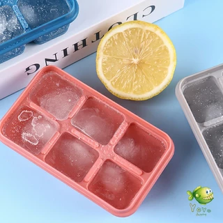 YOYO แม่พิมพ์น้ำแข็งก้อน ฝาปิด พร้อมฝา 6 ช่อง Ice tray mould